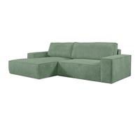 Vente-unique - Divano letto 4 posti Amelia - velluto - verde acqua