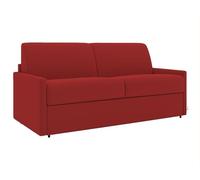 Vente-unique - Divano letto 4 posti Calife - poliestere - rosso