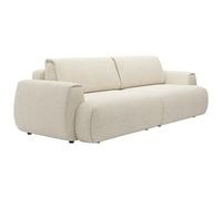 Vente-unique-Divano letto 4 posti in Tessuto melange Beige - MONELIA