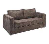 Vente-unique - Divano letto 4 posti Loreto - velluto - marrone