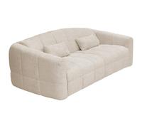 Vente-unique - Divano letto 4 posti Retuna - poliestere - beige