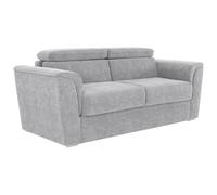 Vente-unique - Divano letto 4 posti Rizora - poliestere - grigio chiaro