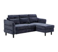 Vente-unique - Divano letto 4 posti Vanersi - poliestere - blu notte