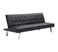 Vente-unique-Divano letto clic clac in similpelle Nero - GUILLAUME