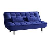 Vente-unique - Divano letto clic clac in tessuto Blu - MISHAN