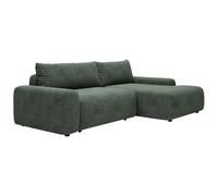 Vente-unique-Divano letto in Tessuto testurizzato Verde - Angolo a destra - DAVISO