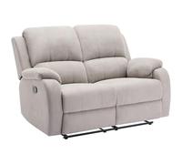 Vente-unique - Divano relax 2 posti Brody - microfibra - grigio chiaro