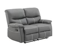 Vente-unique - Divano relax 2 posti Canby - similpelle - grigio