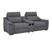 Vente-unique - Divano relax elettrico 2 posti in Tessuto Antracite - VERETO