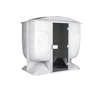 Vente-unique - Hammam Dritto Venus 6 posti con sedili ergonomici, Pannello di Controllo Esterno e sonda di misurazione della Temperatura - L 212 x l 134 x H 210 cm