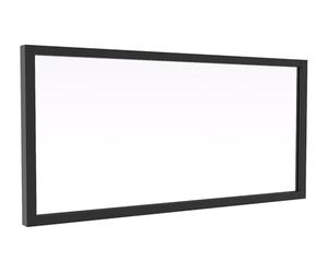 Vente-unique - Imposta Seneca - L 83cm x P 3.5cm x H 40cm - Vetro temperato - Nero