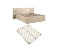 Vente-unique - Letto 180 x 200 cm con spazio - Colore: le + rete - TENALIA