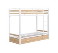 Vente-unique - Letto a castello 2 posti Casidia - metallo - le chiaro