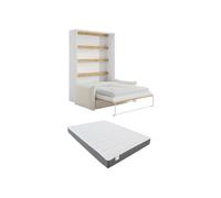 Vente-unique - Letto a scomparsa 2 posti Rapili - truciolato - beige
