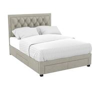 Vente-unique - Letto con cassetti 140 x 190 cm Tessuto Velluto Champagne Leopold