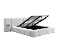 Vente-unique - Letto contenitore 2 posti Vilaco - poliestere - beige