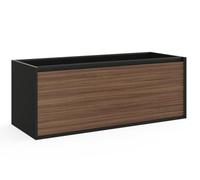 Vente-unique - Mobile sottolavello appeso striato - Colore le scuro e nero - 120 cm - BANIVA