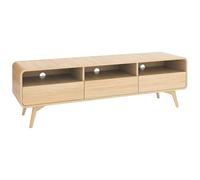 Vente-unique - Mobile TV con 3 cassetti e 3 nicchie - naturale - JALEMO
