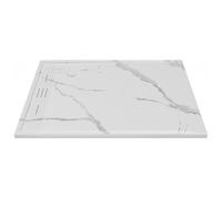 Vente-unique - Piatto doccia Lyrosa - L 120cm x P 90cm x H 3cm - resina - grigio chiaro