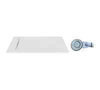 Vente-unique - Piatto doccia Tarposa - L 140cm x P 90cm x H 3.2cm - resina - bianco