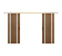 Vente-unique-Porta Scorrevole Doppia con a Incasso 2 x H205 x L83 cm in MDF e Legno Le Scuro - SANDORA