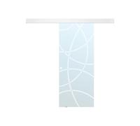 Vente-unique-Porta scorrevole esterno muro H205 x L73 cm in Vetro temperato - HEIDI