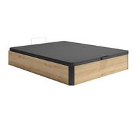 Vente-unique-Rete contenitore 140 x 200 cm le chiaro e Nero - NAMOSI