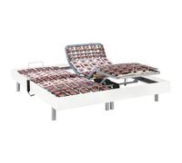 Vente-unique Sconosciuto Rete relax 2x78 sospensioni deco in legno bianco di DREAMEA - 2 x 90 x 200 cm - Motori OKIN