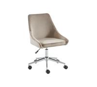 Vente-unique - Sedia da ufficio Altezza regolabile Velluto Beige - MASURIE