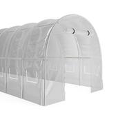 Vente-unique-Serra a Tunnel con Struttura 12 m² L300 x l400 x H200 cm Acciaio Bianco - IPOMEA