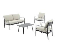 Vente-unique - Set di mobili da giardino 4 posti Tavinya - alluminio - grigio antracite