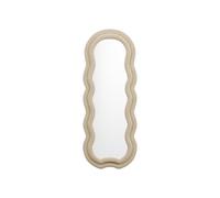Vente-unique - Specchio organico L. 60 x H. 160 cm in Velluto Beige - LINOA