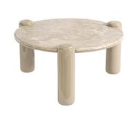 Vente-unique-Tavolino in marmo e MDF Beige - NARODI