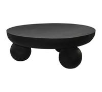 Vente-unique - Tavolino Silida - L 85cm x P 85cm x H 30cm - metallo - nero