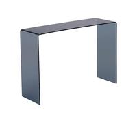 Vente-unique - Tavolo console Alonzo - L 110cm x P 35cm x H 75cm - vetro temperato - trasparente