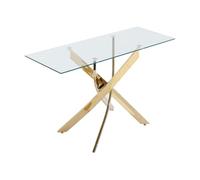 Vente-unique - Tavolo console Cosima - L 120cm x P 44.5cm x H 75cm - vetro temperato - trasparente