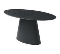 Vente-unique-Tavolo da pranzo 6 coperti in MDF Nero - ANTELADA