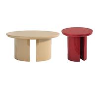 Vente-unique - Tavolo sovrapponibile Lotto di 2 Derlali - mdf - beige