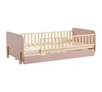 Vente-unique - Telaio letto 1 posto Lademi - pino - rosa