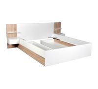 Vente-unique - Telaio letto 2 posti Klyrana - mdf - le chiaro