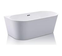 Vente-unique - Vasca da bagno semi-freestanding 1 posto Divina - acrilico - bianco