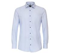 Venti Camicia business tinta unita Modern Fit, Azzurro, 45