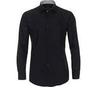 Venti Camicia business tinta unita Modern Fit, Nero , 42