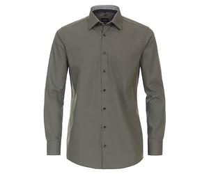 Venti Camicia business tinta unita Modern Fit, Oliva, 44