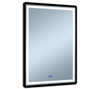 Venti Duo specchio 60x80 cm rettangolare con illuminazione con tappetino riscaldante nero 5905951180441