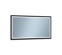 Venti Luxled specchio 120x60 cm rettangolare con illuminazione nero 5907459662733