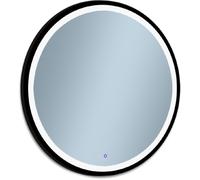 Venti Rund LED II specchio 70x70 cm rotonda con illuminazione nero 5907459662658