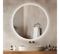 Venti Specchio Bagno LED Rotondo 60 cm, Retroilluminazione