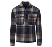 Venti Uomo Giacca Camicia Overshirt Regular Fit Blu Braun a Quadri 554482200 135