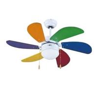 Zephir Ventilatore Lampadario a Soffitto con Luce Pale Colorate 90cm ZFS690C